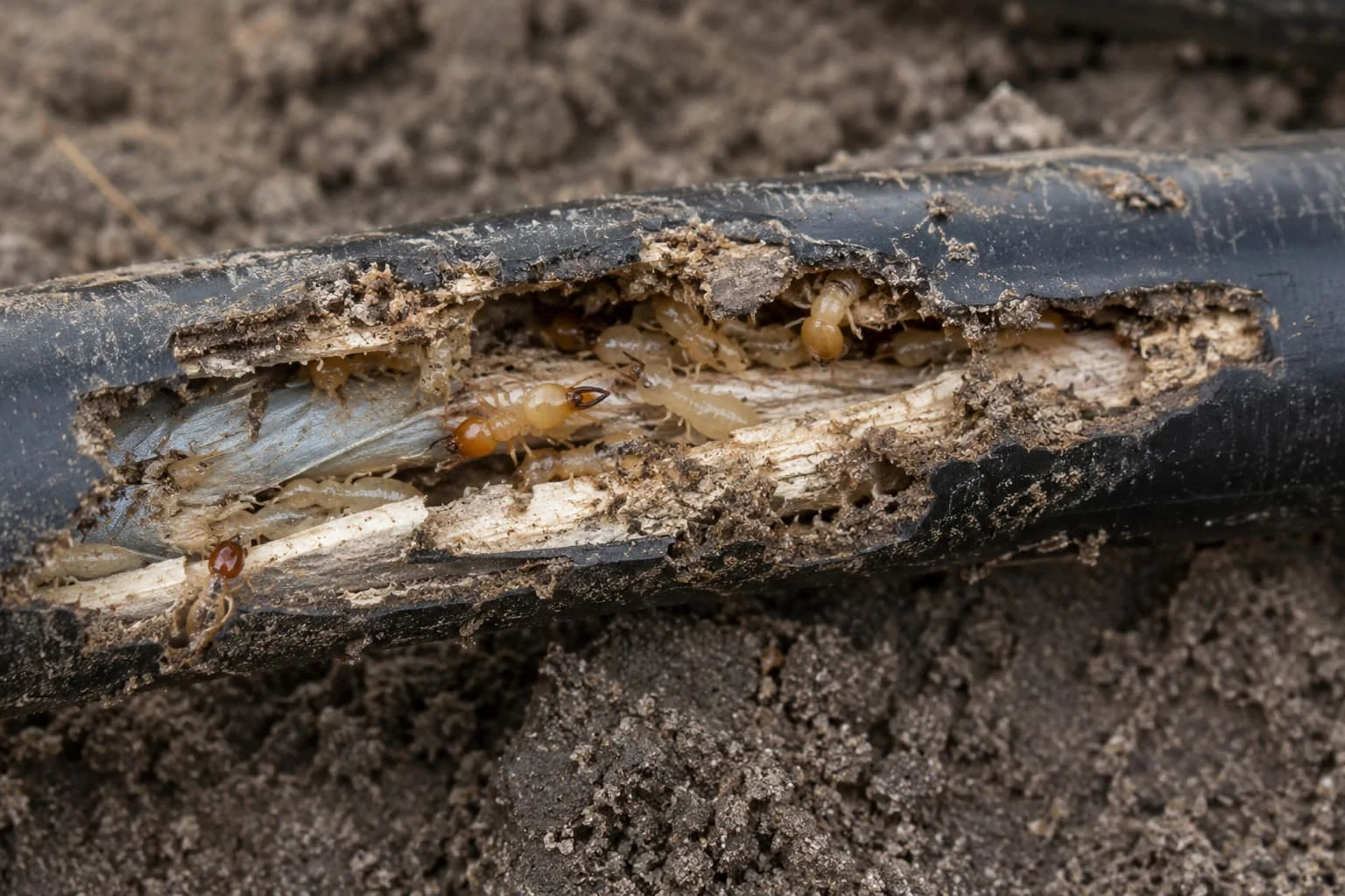 Cables Gnawed by Termites